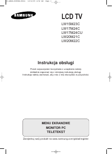 Instrukcja Samsung LW17M24CP Telewizor LCD