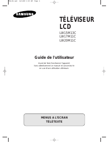 Mode d’emploi Samsung LW20M11C Téléviseur LCD