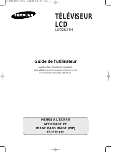 Mode d’emploi Samsung LW22N23N Téléviseur LCD