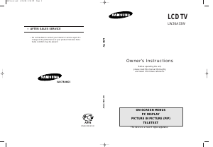 Manual Samsung LW26A33W LCD Television