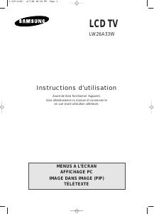 Mode d’emploi Samsung LW26A33W Téléviseur LCD