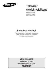 Instrukcja Samsung LW32A23W Telewizor LCD