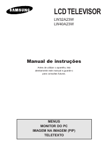 Manual Samsung LW32A23W Televisor LCD