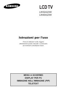 Manuale Samsung LW32A23W LCD televisore