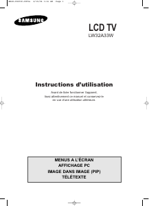 Mode d’emploi Samsung LW32A33W Téléviseur LCD