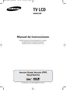 Manual de uso Samsung LW46G15W Televisor de LCD