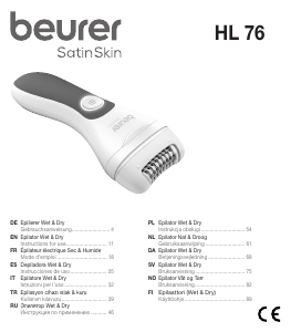 Manual de uso Beurer HL 76 SatinSkin Depiladora