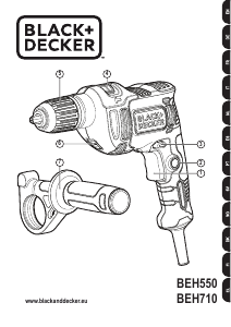 Εγχειρίδιο Black and Decker BEH710-QS Κρουστικό δράπανο