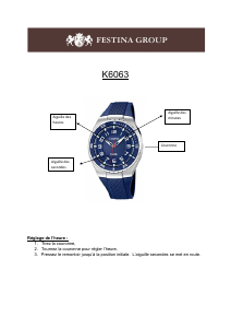 Mode d’emploi Calypso K6063 Montre