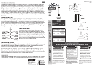 Manual de uso Hunter 19108 Bridgemoor Lámpara