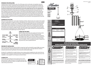 Manual de uso Hunter 19073 Bluff View Lámpara