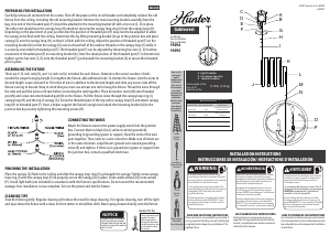 Manual de uso Hunter 19095 Gablecrest Lámpara