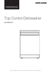 Manual Insignia NS-DWR3SS1 Dishwasher