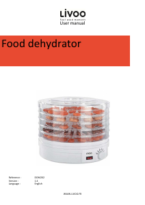 Manual Livoo DOM202 Food Dehydrator