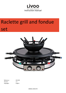 Manual Livoo DOC265 Raclette Grill