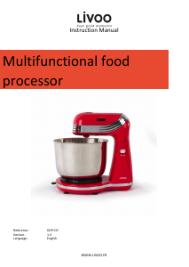 Manual Livoo DOP137G Stand Mixer