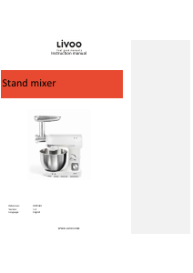 Manual Livoo DOP189W Stand Mixer
