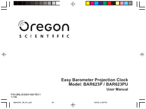 Manual de uso Oregon BAR 623P Estación meteorológica