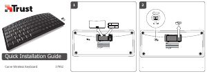 Руководство Trust 17952 Curve Wireless Клавиатура