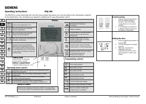 Handleiding Siemens RDJ100 Thermostaat