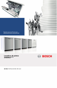 Manual de uso Bosch SHEM63W52N Lavavajillas