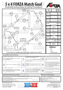 Manual de uso Forza 5x4 Match Portería de fútbol