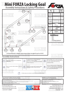 Manual de uso Forza Mini Portería de fútbol