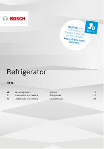 Rokasgrāmata Bosch KIF81PD30 Ledusskapis