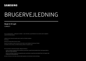 Brugsanvisning Samsung C24RG50FQU LED-skærm