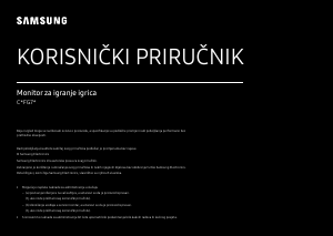 Priručnik Samsung C27FG73FQU LED zaslon