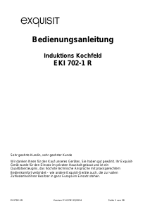 Bedienungsanleitung Exquisit EKI 702-1 R Kochfeld