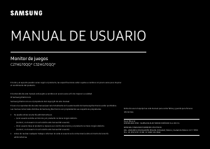 Manual de uso Samsung C32HG70QQU Monitor de LED