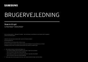 Brugsanvisning Samsung C32HG70QQU LED-skærm