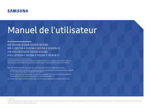 Mode d’emploi Samsung IF015R Moniteur LED