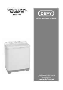 Manual Defy DTT 166 TwinMaid Washing Machine