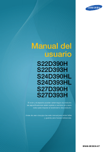 Manual de uso Samsung S27D390H Monitor de LED