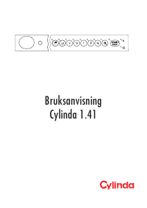 Bruksanvisning Cylinda 1.41 Diskmaskin