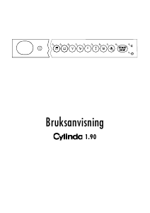Bruksanvisning Cylinda 1.90 Diskmaskin
