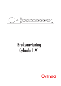 Bruksanvisning Cylinda 1.91 Diskmaskin