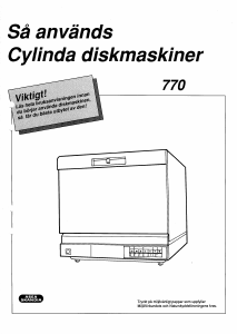 Bruksanvisning Cylinda 770 Diskmaskin