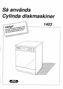 Bruksanvisning Cylinda 1403 Diskmaskin