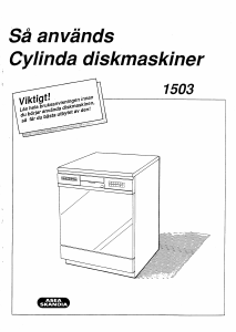 Bruksanvisning Cylinda 1503 Diskmaskin