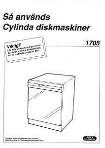 Bruksanvisning Cylinda 1705 Diskmaskin