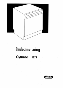 Bruksanvisning Cylinda 1875 Diskmaskin