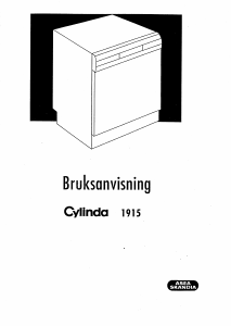 Bruksanvisning Cylinda 1915 Diskmaskin