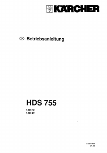 Bedienungsanleitung Kärcher HDS 755 Hochdruckreiniger