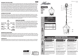 Manual de uso Hunter 19066 Laurel Ridge Lámpara