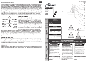 Manual de uso Hunter 19174 Cypress Grove Lámpara