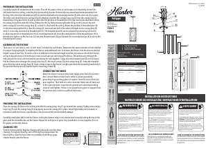 Manual de uso Hunter 19261 Felippe Lámpara