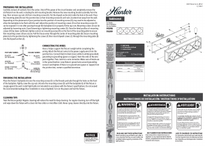 Manual Hunter 19399 Gablecrest Lamp